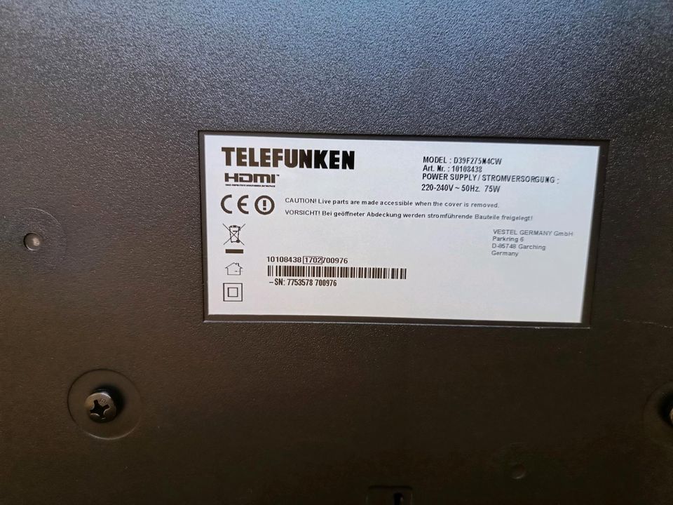 Full-HD TV 39 Zoll und Soundbar Telefunken in Schleswig-Holstein - Rickert  | Fernseher gebraucht kaufen | eBay Kleinanzeigen ist jetzt Kleinanzeigen