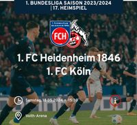 Suche 2 FCH Tickets gegen Köln Baden-Württemberg - Hermaringen Vorschau