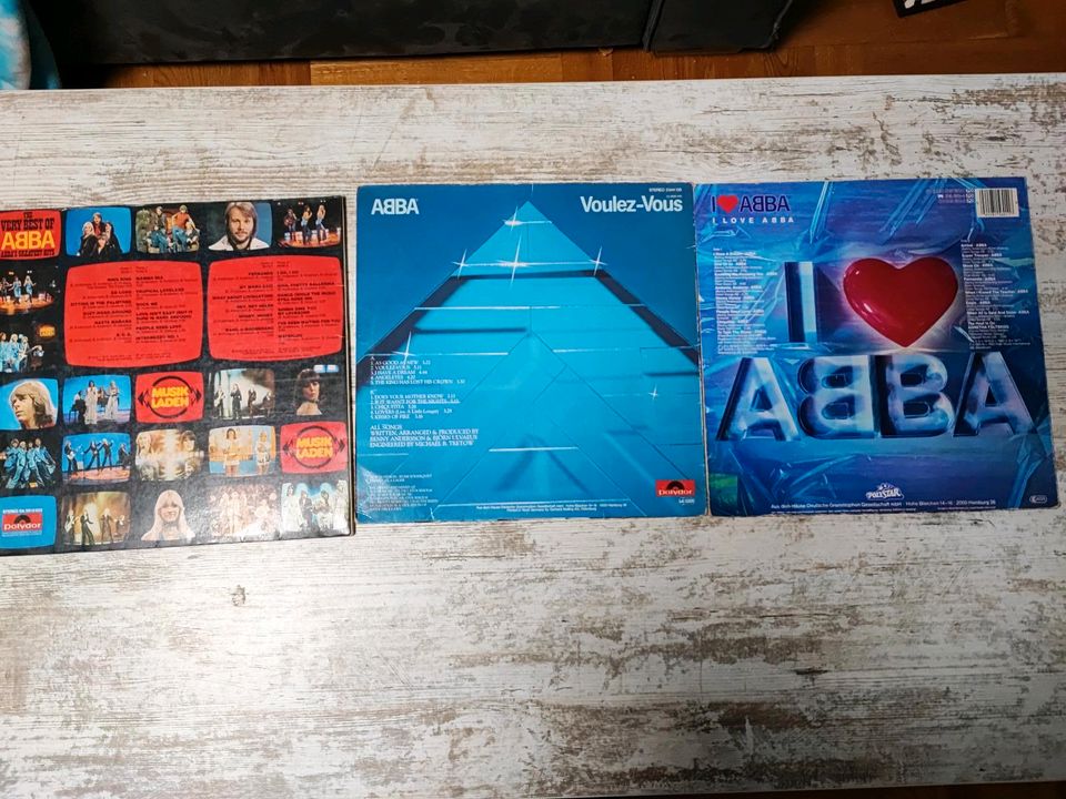 3er Set Vinyl Schallplatten ABBA Basteln in Hohenstein-Ernstthal