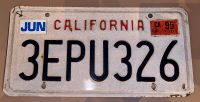 Nummernschild USA Licence Plate 1995 California Baden-Württemberg - Mannheim Vorschau