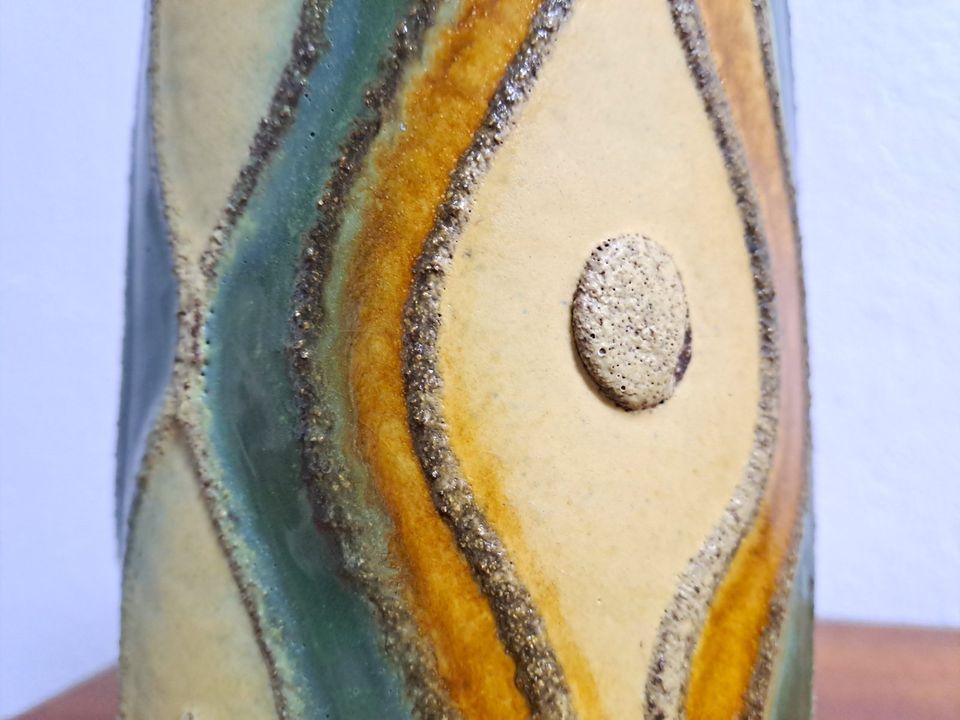 Vase 60er 70er J. VEB Haldesleben Vintage Fat Lava DDR Keramik in Dresden