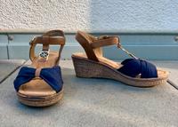 Damen Riemchensandalen,Sandaletten blau, NEU, Keilabsatz, Gr.37, Saarland - Mandelbachtal Vorschau