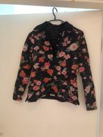 Langarmshirt mit Kragen – schwarz mit rosa & pinken Blumen Woltmershausen - Rablinghausen Vorschau