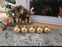 5 Christbaumkugeln DDR Ostalgie uni Gold glänzend Vintage Lauscha Bayern - Altdorf Vorschau