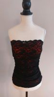 Oberteil /Strapless/Top mit Spitze, Schwarz/Rot, Gr. M...TOP Kr. München - Unterhaching Vorschau