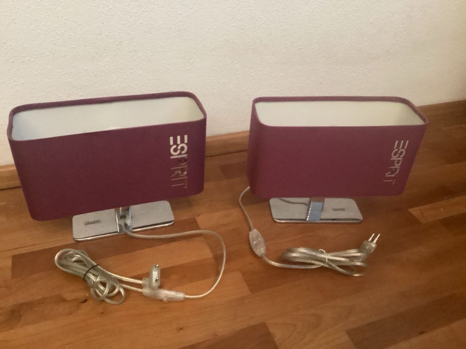 2x Esprit Home Lampen Linea Lila/ Violett, Nachttischlampe 308656 in Neuburg a.d. Donau