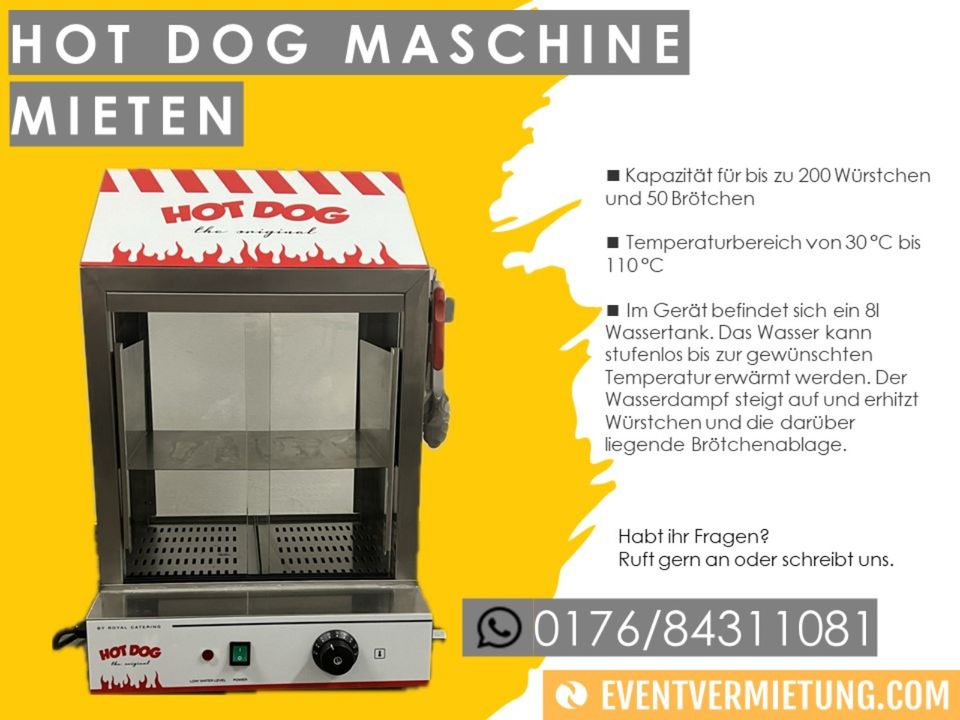 Hot Dog Maschine mieten/ leihen in Cremlingen