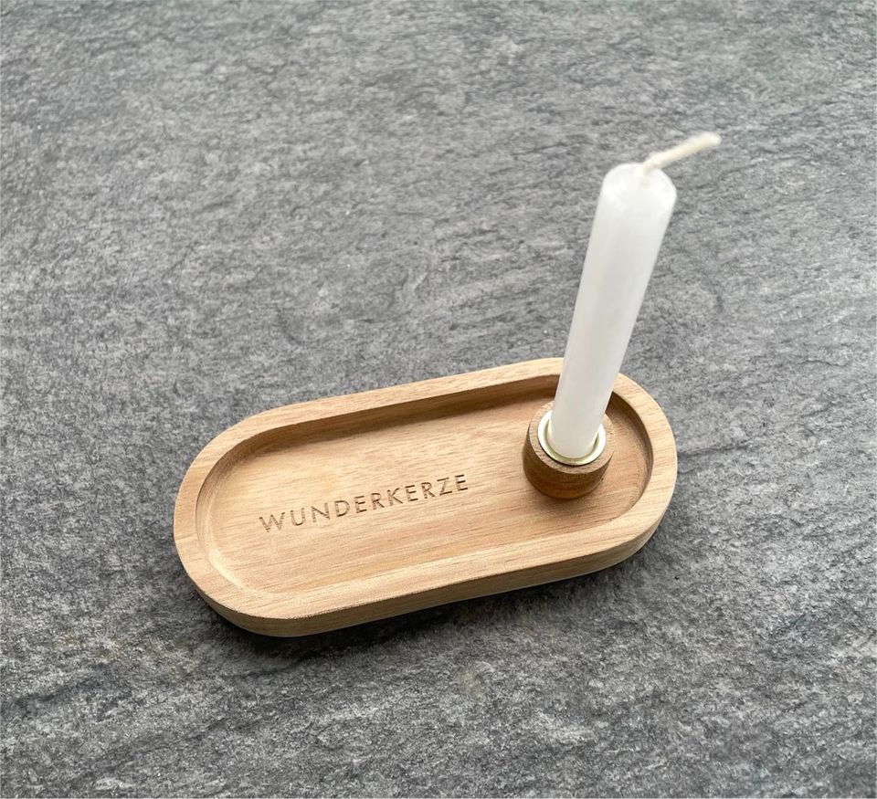 RÄDER Design Lichttablett Wunderkerze Kerzenhalter Holz NEU in Löhne