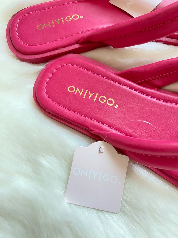 Onygo Damen Sandalen Sommer Pastell pink Größe 37 in Düsseldorf