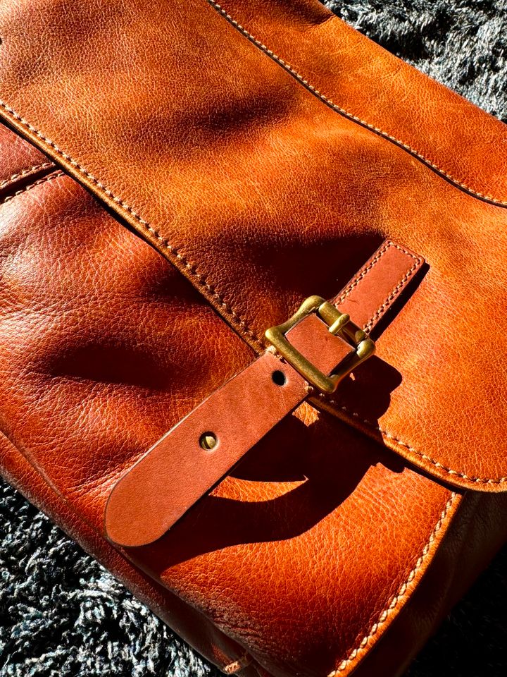 Fossil Herren Tasche Defender Messenger in Cognac, Top Zustand in Stuttgart