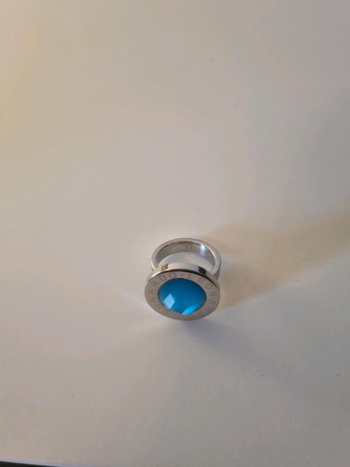 Leonardo Ring Modeschmuck türkis Gr. 17 fast neu in Westerkappeln