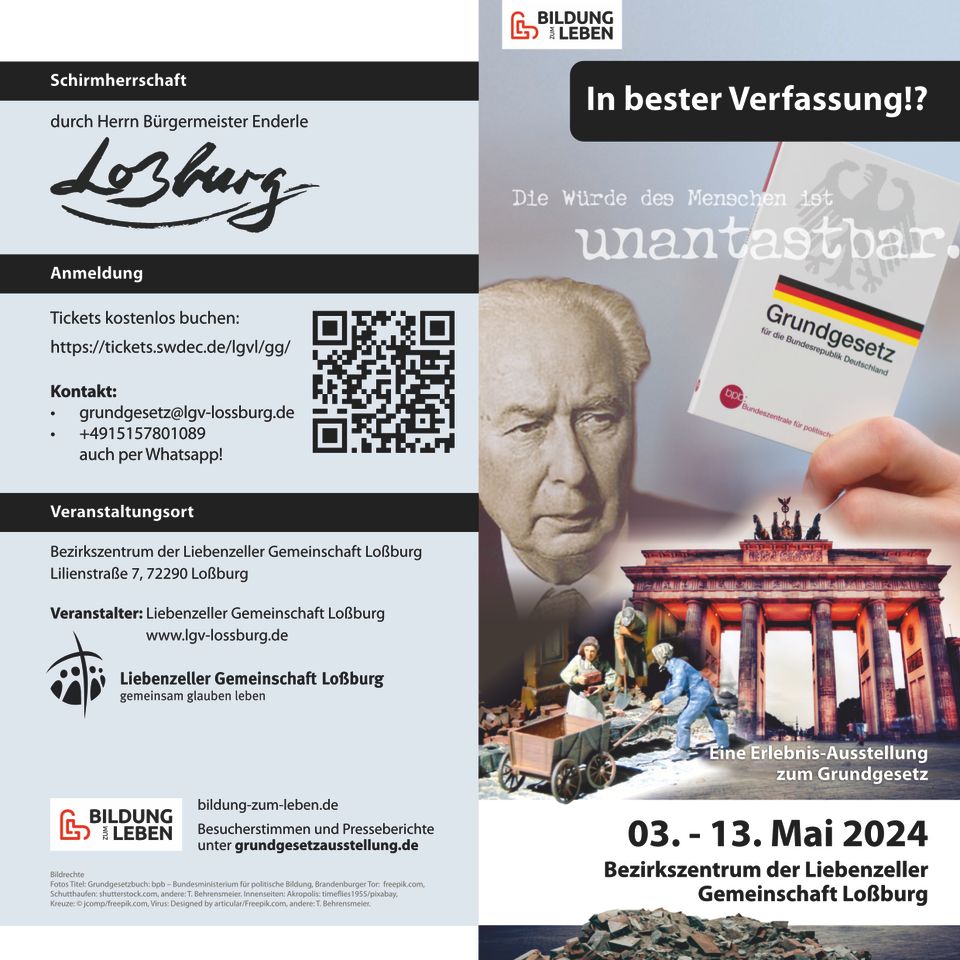 Erlebnisausstellung zum Grundgesetz in Loßburg