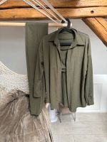 Shein 3 Teiler Set Hose Hemd Crop Top Khaki grün Olive Brandenburg - Bad Belzig Vorschau