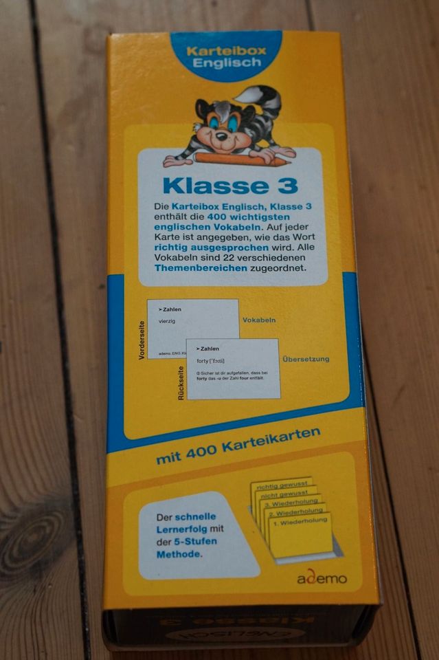 Karteibox Englisch English 3. Klasse Schuljahr 400 Karteikarten in Dortmund