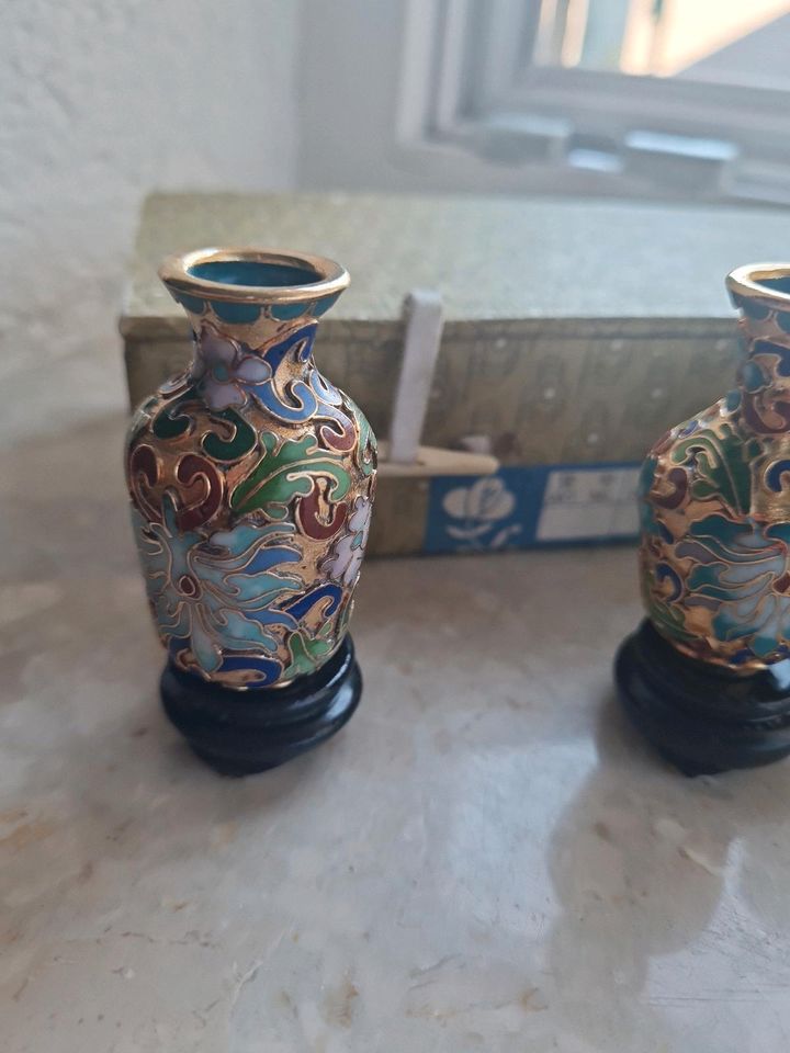 Cloisonne Mini Vasen  Vintage in Verden