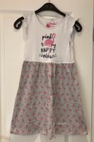 Kleid Gr. 140 Flamingo pink grau weiß leicht f. Sommer Mädchen * Leipzig - Großzschocher Vorschau