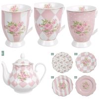 Clayre & Eef Geschirr Tasse Teller Teekanne Rosa Rosen  Varianten Nordrhein-Westfalen - Moers Vorschau