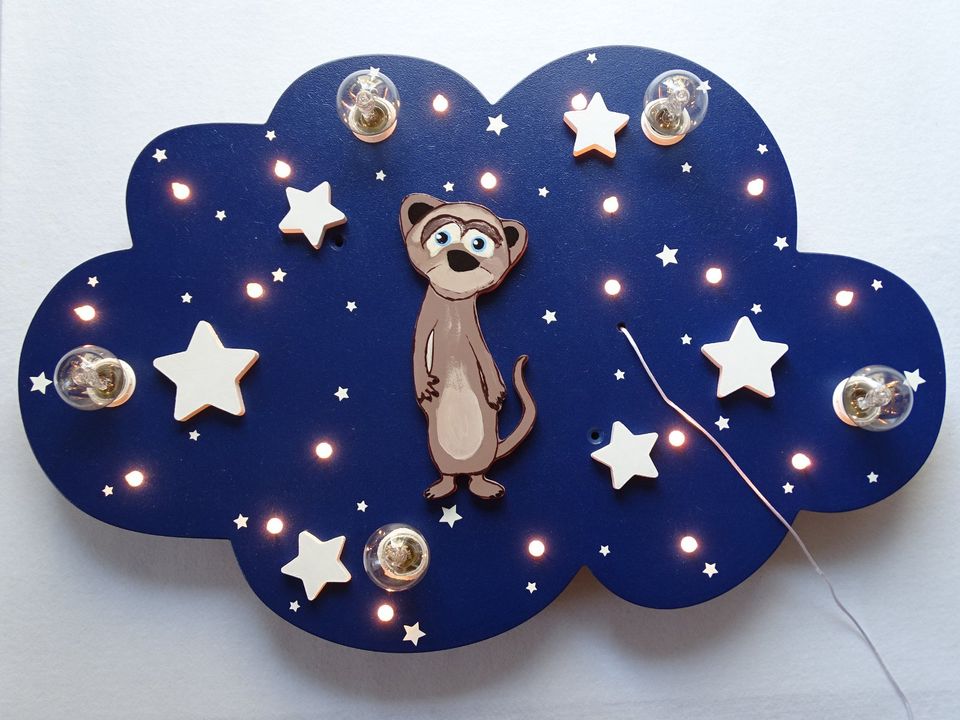 Kinderlampe LED-Deckenleuchte aus Holz Personalisierbar Baby in Balve