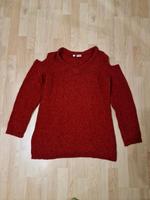 Pullover rot glitzer cutout Gr. 42/XL Hessen - Hessisch Lichtenau Vorschau