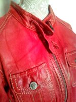 Oakwood, lässige Lederjacke Damen im Biker-Style, rot Baden-Württemberg - Kißlegg Vorschau