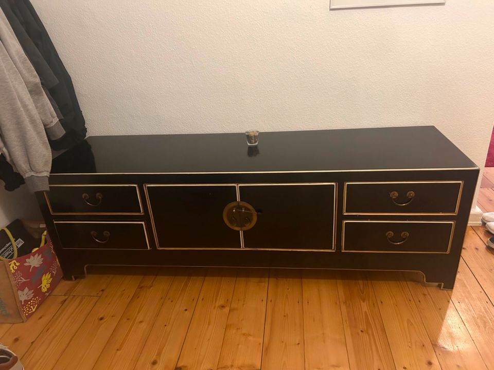 Wohnzimmer Kommode,Sideboard,Truhe,Couchtisch schwarz Klavierlack in Worms