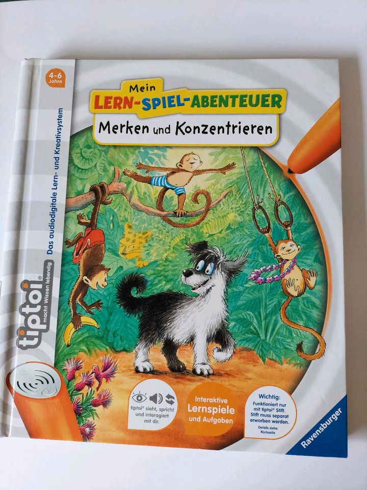 Tiptoi Mein Lernspiel-Buch Merken und Konzentrieren 4-6 NEU in Dauchingen