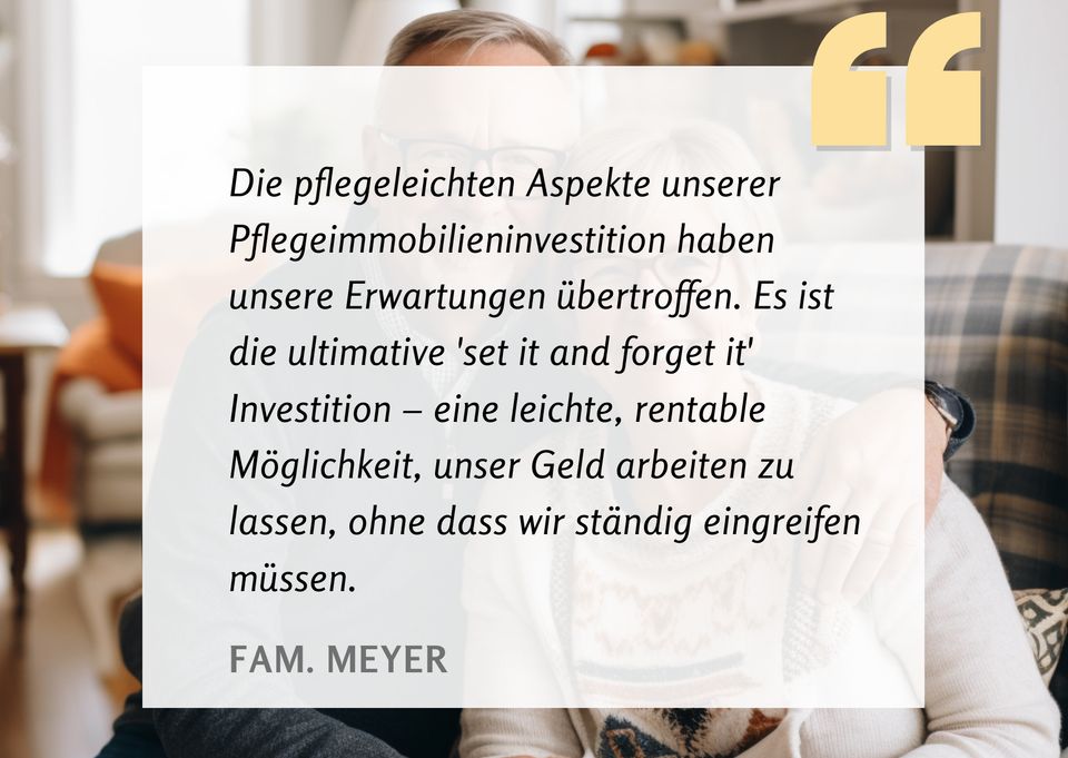 Kapitalanlage, Altersvorsorge, Pflegeimmobilie, Betreutes Wohnen, Seniorenwohnung, Invest, Anlageimmobilie, KfW-gefördert, hohe Steuervorteile, kein Vermietungsaufwand, bis zu 4,60 % Rendite in Kelheim