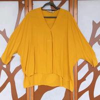 Zara Damen Bluse gr.42 44 XL gelb 3/4 Arm Tunika oversize Bayern - Grafenau Vorschau