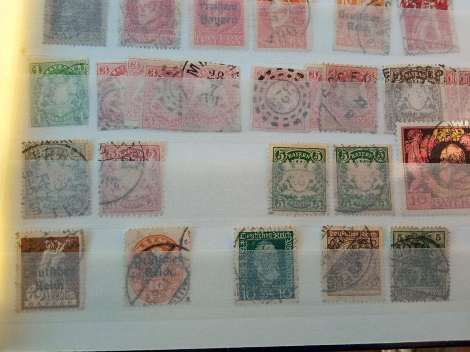 640 Briefmarken Sammlung Album Bayern Deutsches Reich Post in Tännesberg