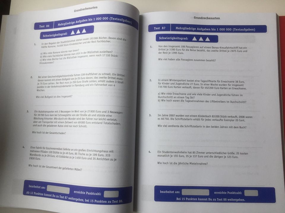 Schülerhilfe Testmappe MATHE: Grundrechenarten & Textaufgaben, 3. in Freiburg im Breisgau