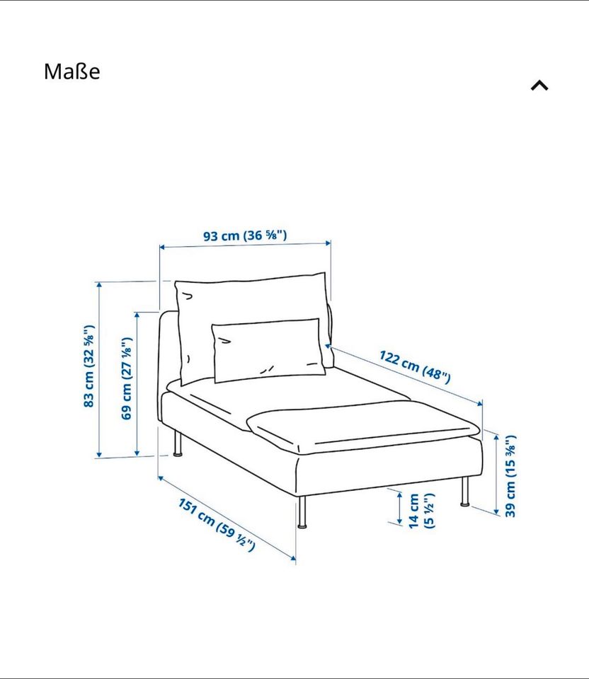 Ikea Couch SÖDERHAMN in Solingen