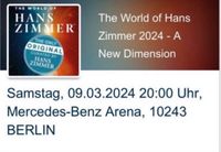 4 Tickets für Hans Zimmer in Berlin am 09.03.24 Düsseldorf - Pempelfort Vorschau