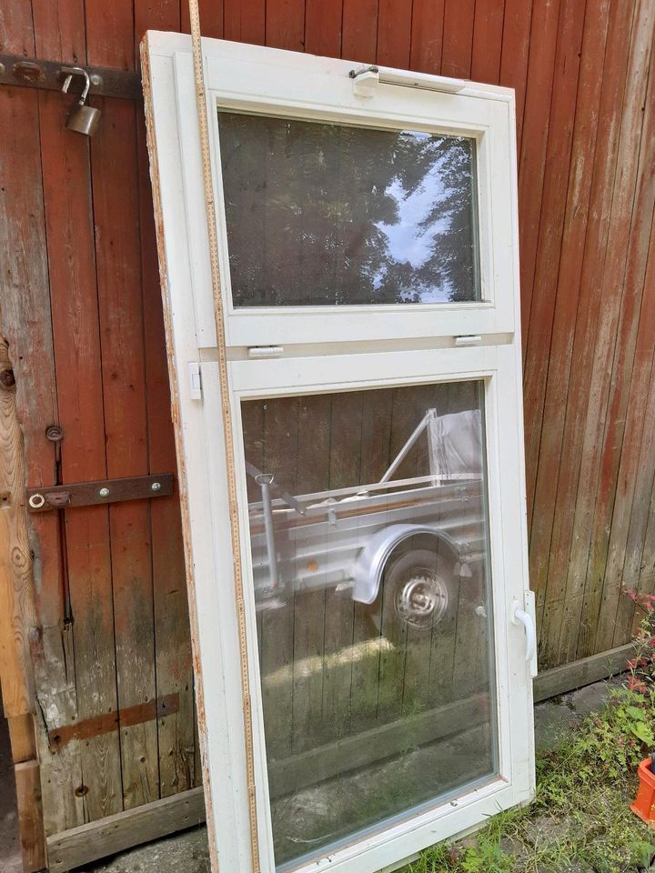 PREISSENKUNG Holzfenster mit Oberlicht Isolierglas Roto in Kutenholz