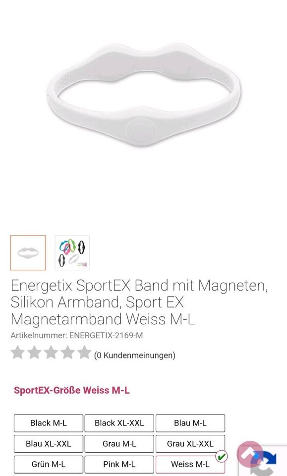 Magnetschmuck Energetix sportex Armband weiß Gr. S-M in Hessen - Büdingen |  eBay Kleinanzeigen ist jetzt Kleinanzeigen