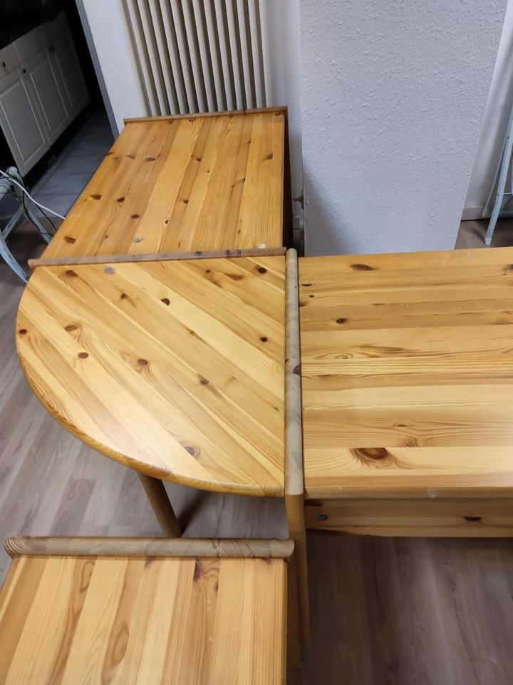 4tlg. Büromöbel Jugendzimmer Schreibtische Schrank Holz massiv in Jettingen