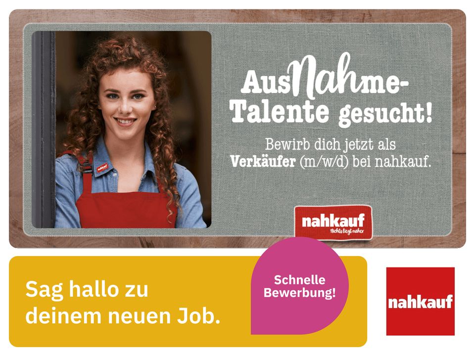 Verkäufer Getränke (m/w/d) ( Nahkauf - REWE Markt) Verkaufsberater Verkaufsmitarbeiter Mitarbeiter im Einzelhandel in Schönaich