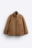 Zara Herren Jacke aus Lammfellimitat Beige Braun Camel L-XL NEU Walle - Handelshäfen Vorschau