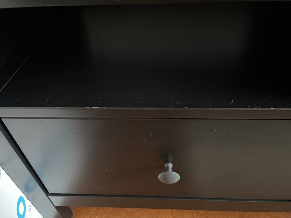 HEMNES TV-Bank, schwarzbraun, 148x47x57 cm in Oßling