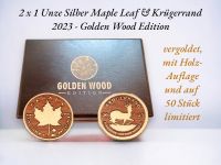 2 x 1 Unze Silber Maple Leaf & Krügerrand 2023 Golden Wood Set Niedersachsen - Wittingen Vorschau