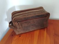 ✅ ALMADIH Leder Kulturtasche Braun Vintage Tasche Reise Kosmetik Bayern - Heiligenstadt Vorschau