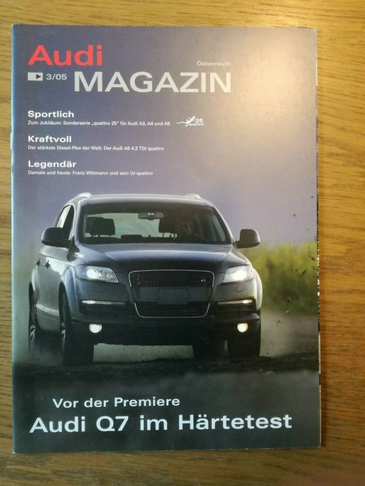 6x Audi Magazin Österreich und Deutschland Q7 RS4 A6 A3 in Berlin