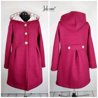 Handmade Woll Walk Mantel Jumi Jacke Himbeer Pink 34 - 50 Brandenburg - Biesenthal Vorschau