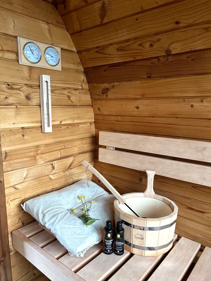 ☀️ Fasssauna mieten Aussensauna Gartensauna Sauna Saunafass ☀️ in Neumünster