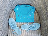 Tamaris Zehentrenner Leder 41 hellblau * Neckholdershirt 38 Brandenburg - Bernau Vorschau