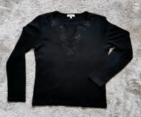 Shirt  Gr. 38 langarm schwarz Stickerei Strass Pailletten Perlen Berlin - Wilmersdorf Vorschau