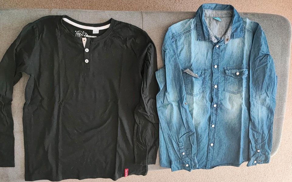 Bekleidungspaket Langarmshirt Jeanshemd Jungs 152/158 in Mülsen