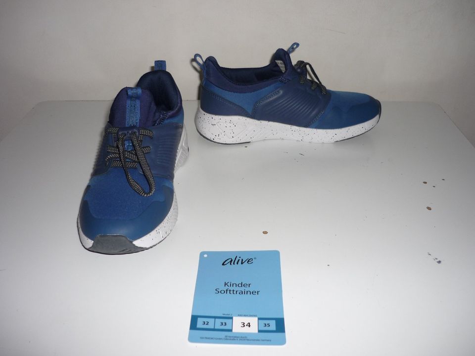 NEU ALIVE ALDI SÜD JUNGEN SNEAKER SOFT TRAINER SPORT SCHUHE 34 in Kamp-Lintfort