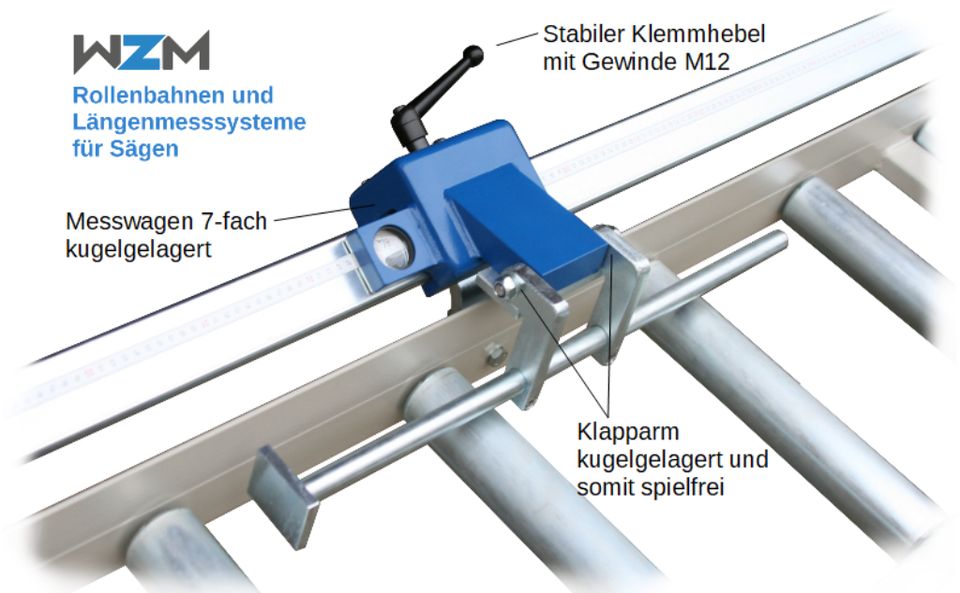 Rollenbahn mit Längenanschlag 2Meter für Metallbandsäge, Kappsäge in Paderborn