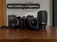 Nikon D3400 (+ 2 Objektive und Zubehör) Hessen - Einhausen Vorschau