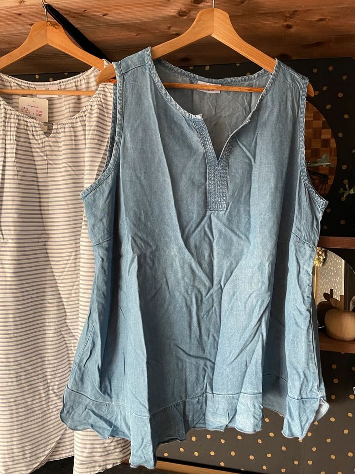Tunika Kleid blau weiß Gr. 48/50 Bekleidungspaket in Uelzen